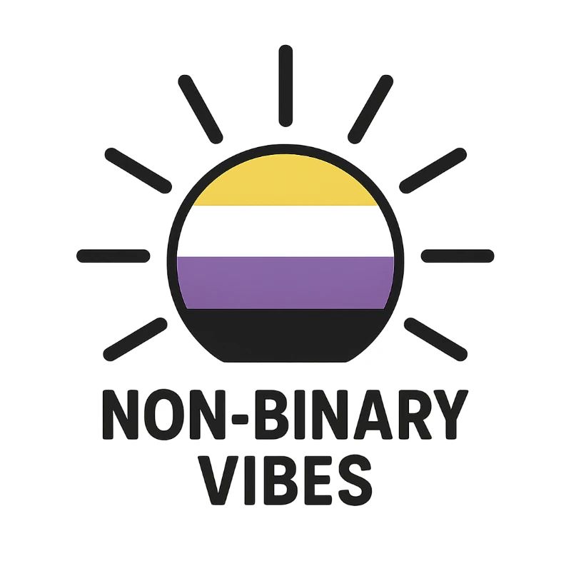 Non-Binary Vibes Sun Logo