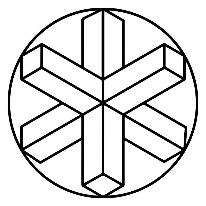 Geometric Snowflake Crop Circle
