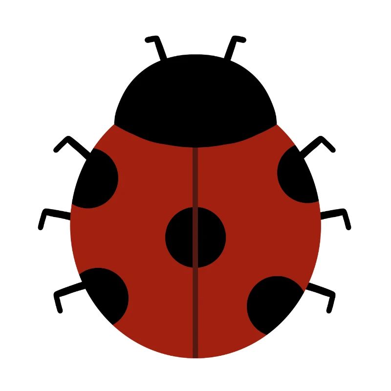 Red Ladybug Illustration for Eco-Friendly Apparel