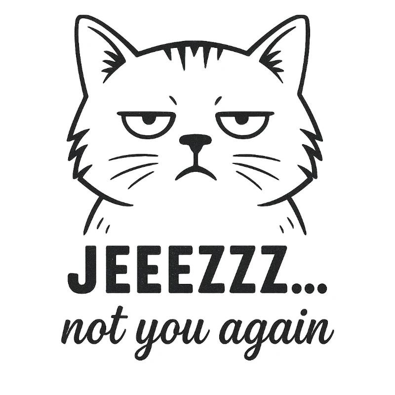 Sarcastic Cat – Jeezzz not you again