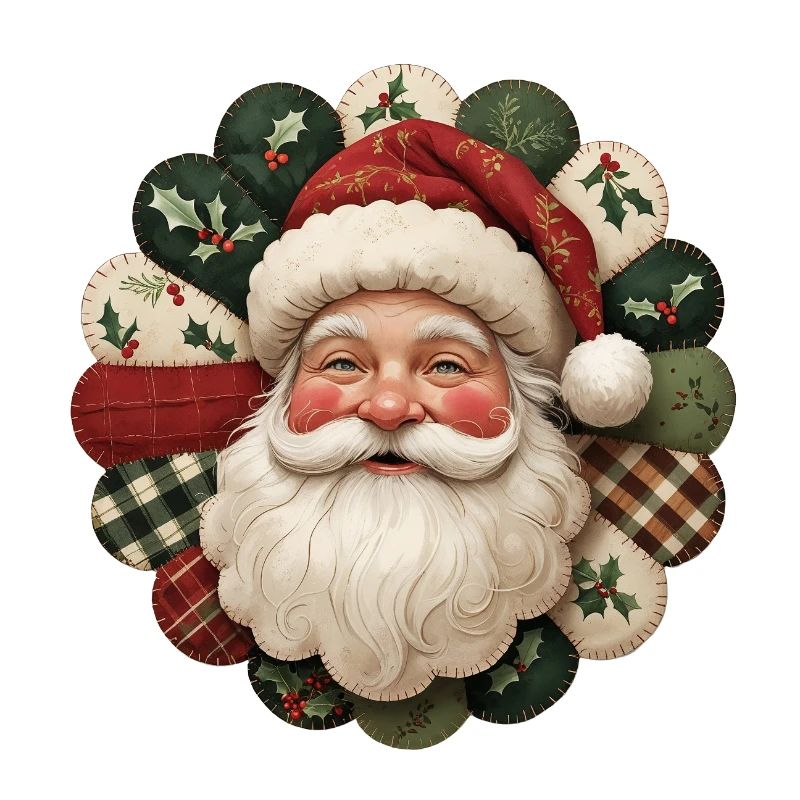 Patchwork Weihnachtsmann Motiv