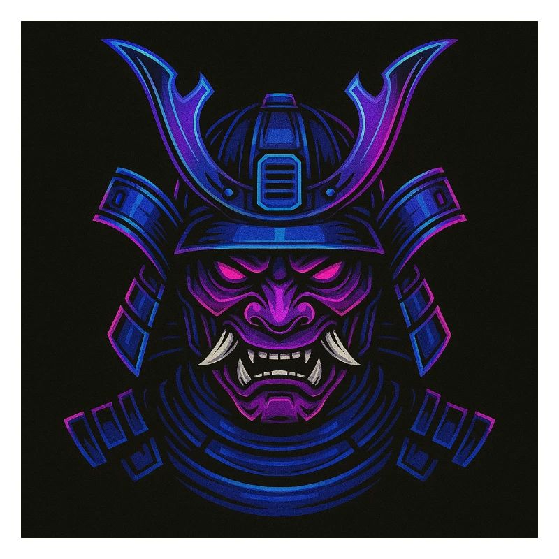 Neon Samurai Maske