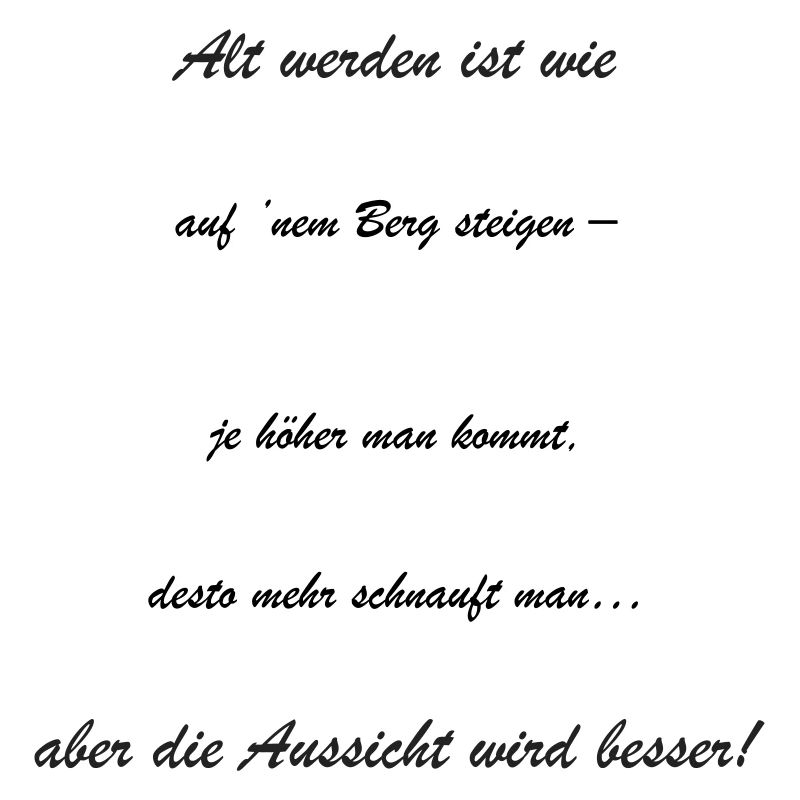 Altwerden: Die Aussicht Wird Besser