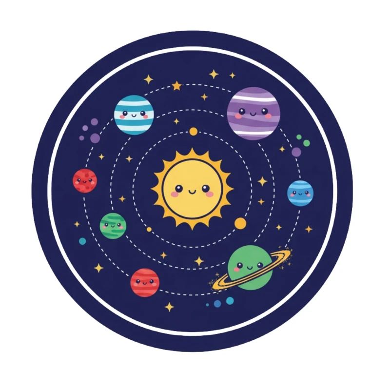 Fröhliches Sonnensystem Design