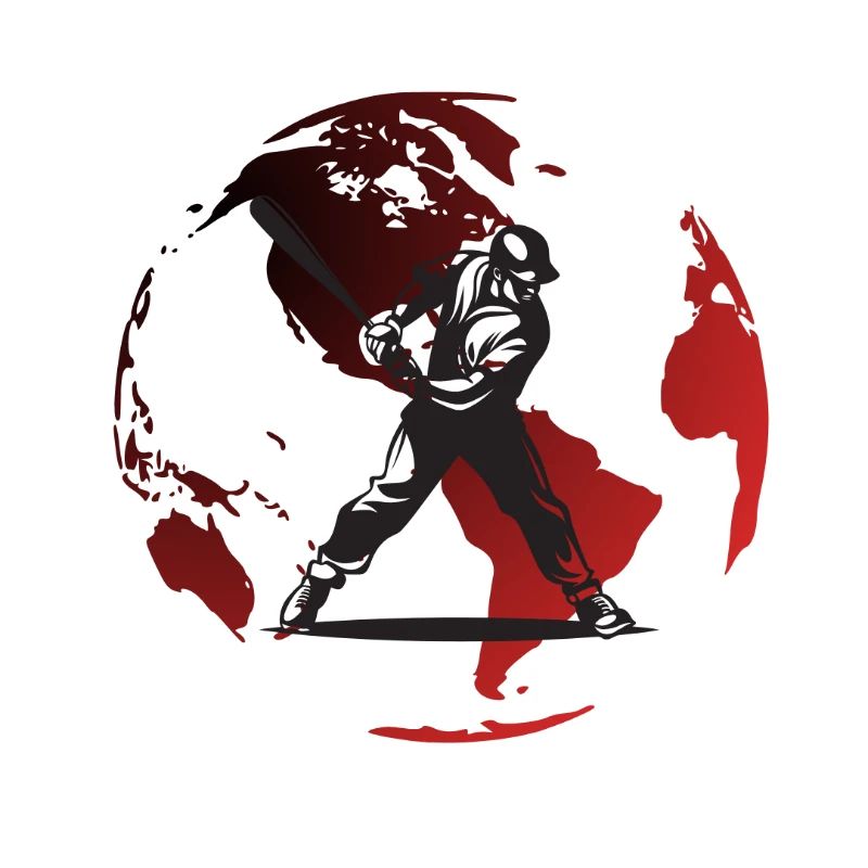 Red Globe Baseball Player
