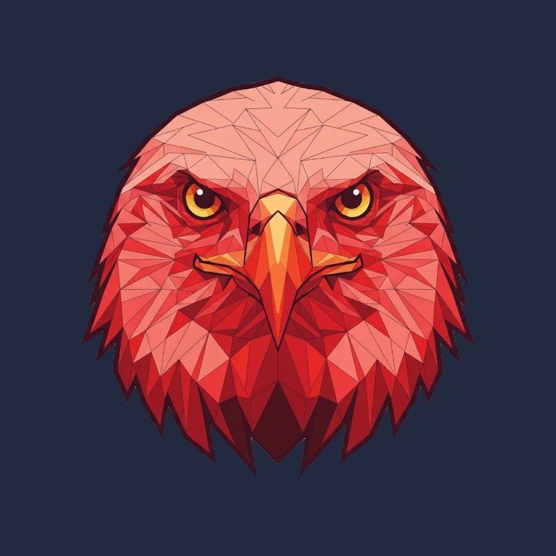Red Eagle Lowpoly Portrait