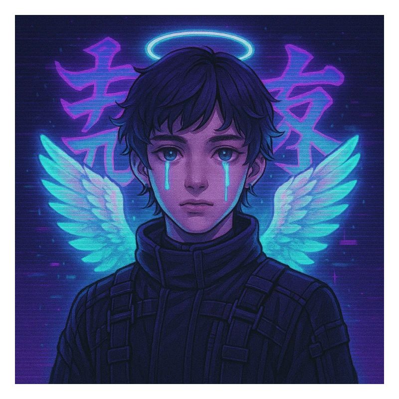 Cyberpunk Angel E-Boy Y2K Synthwave Art