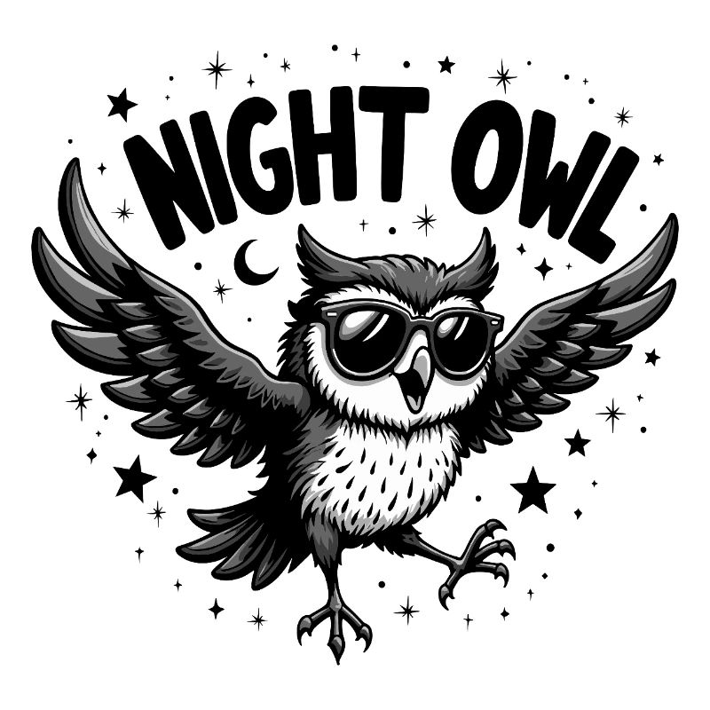 Chouette de nuit avec des lunettes de soleil