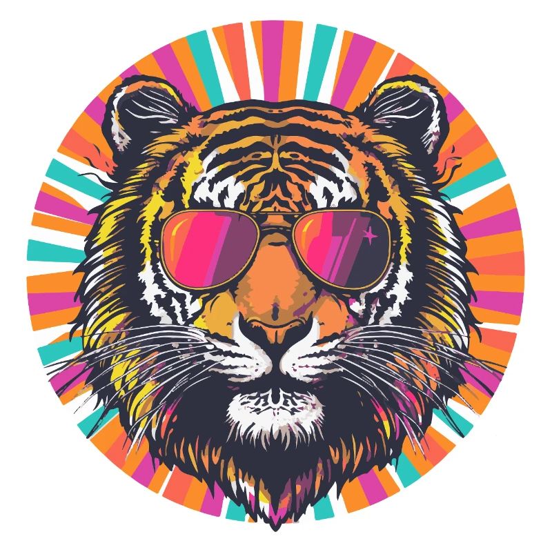 Fête Tiger Sunglass Neon