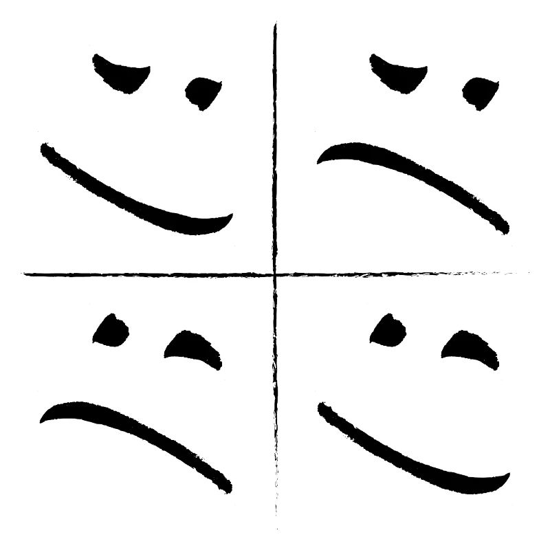 Face fendue triste bien