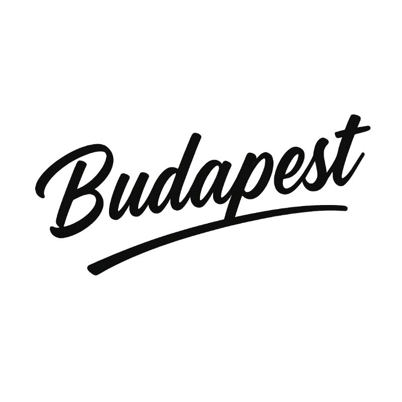 Budapest Script Lettering Travel Souvenir