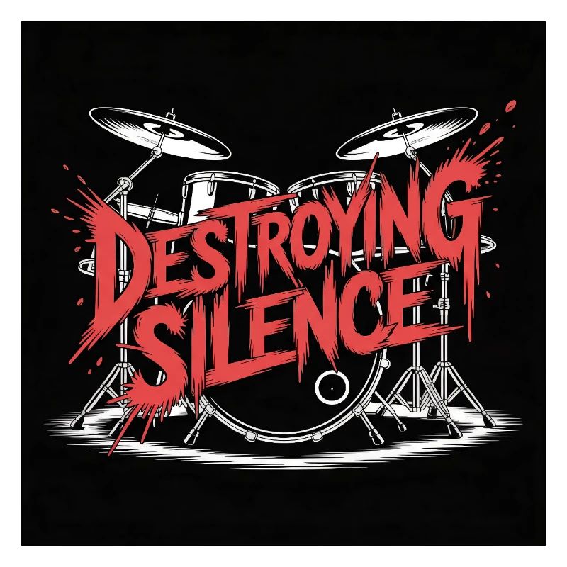 Destroying Silence Drum Graffiti