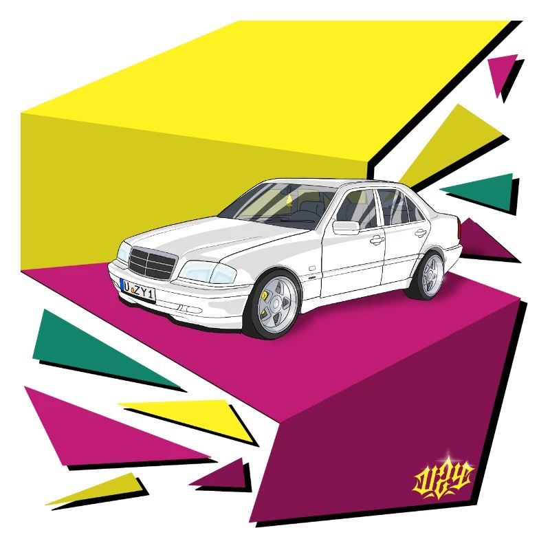Retro Car Neon Panels 80's