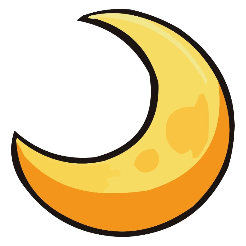 Moon in warm yellow