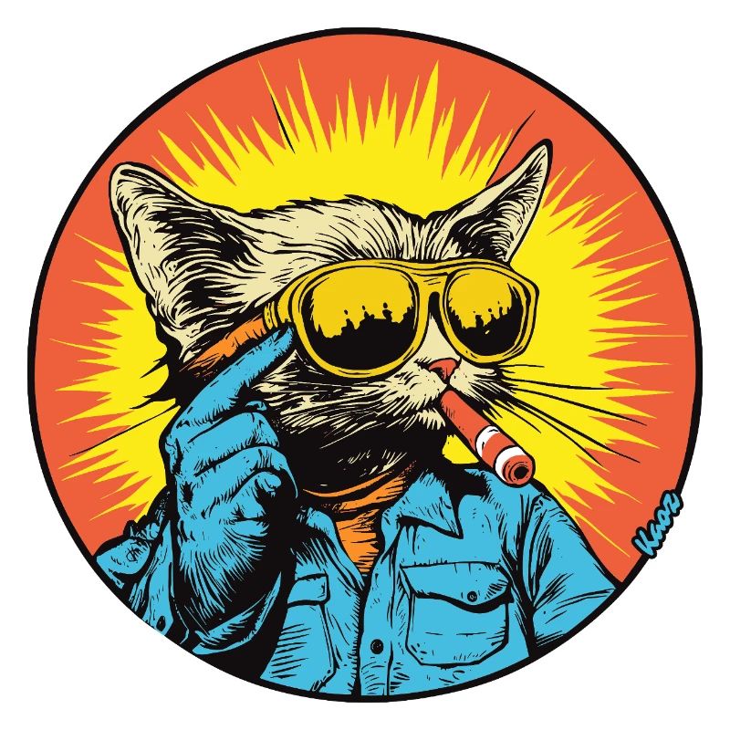 Sunny Cat Retro Vibe