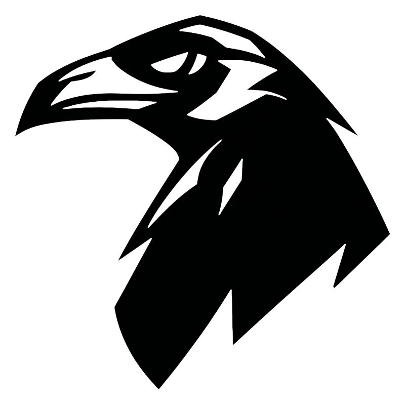 Raven, Simple Silhouette Logo