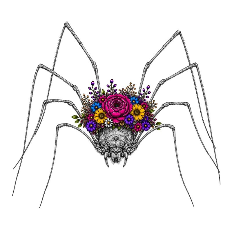 Couronne d’araignée en fleurs