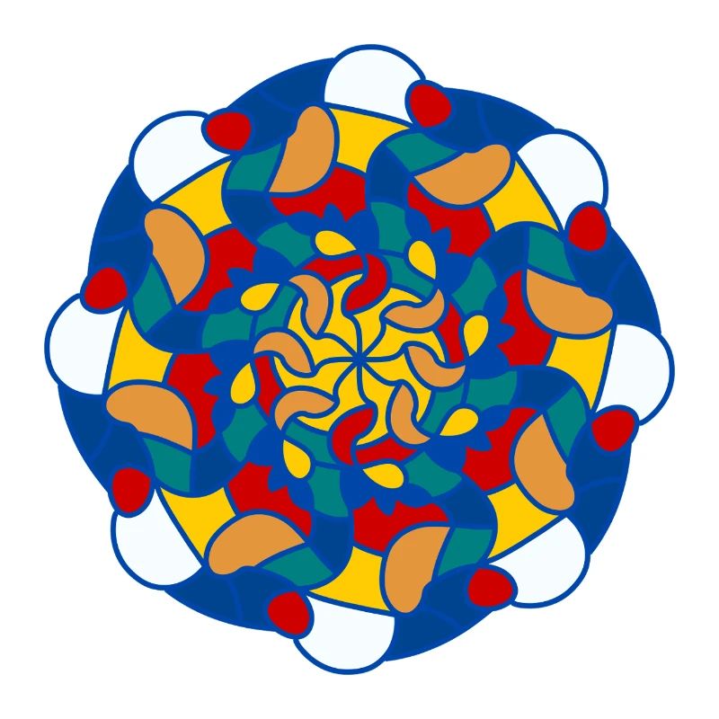 Mandala éclatant kaleidoscope