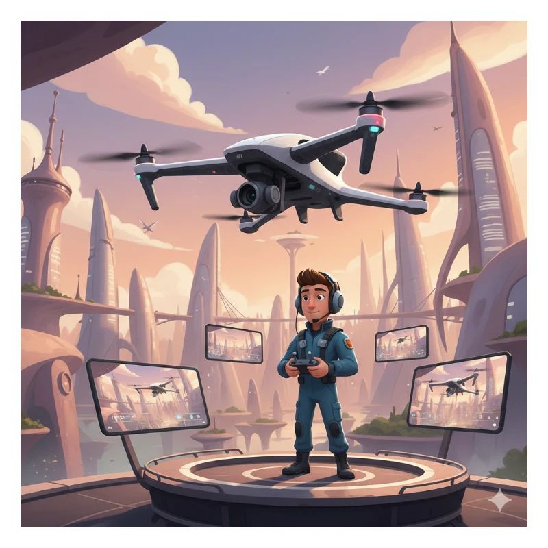 Pilote de drone à Neon Town