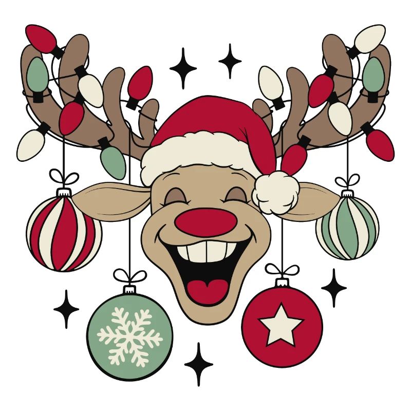 Renne Rudolph Noël Pull de Noël laid