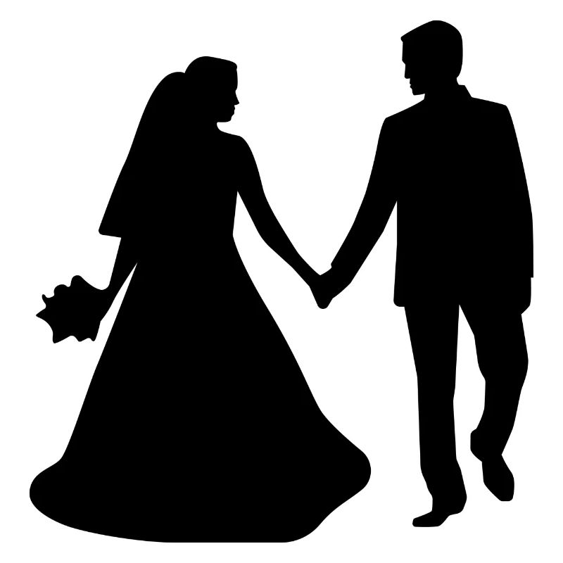 Hochzeit Brautpaar Geschenk Just Married Bunt Ehe