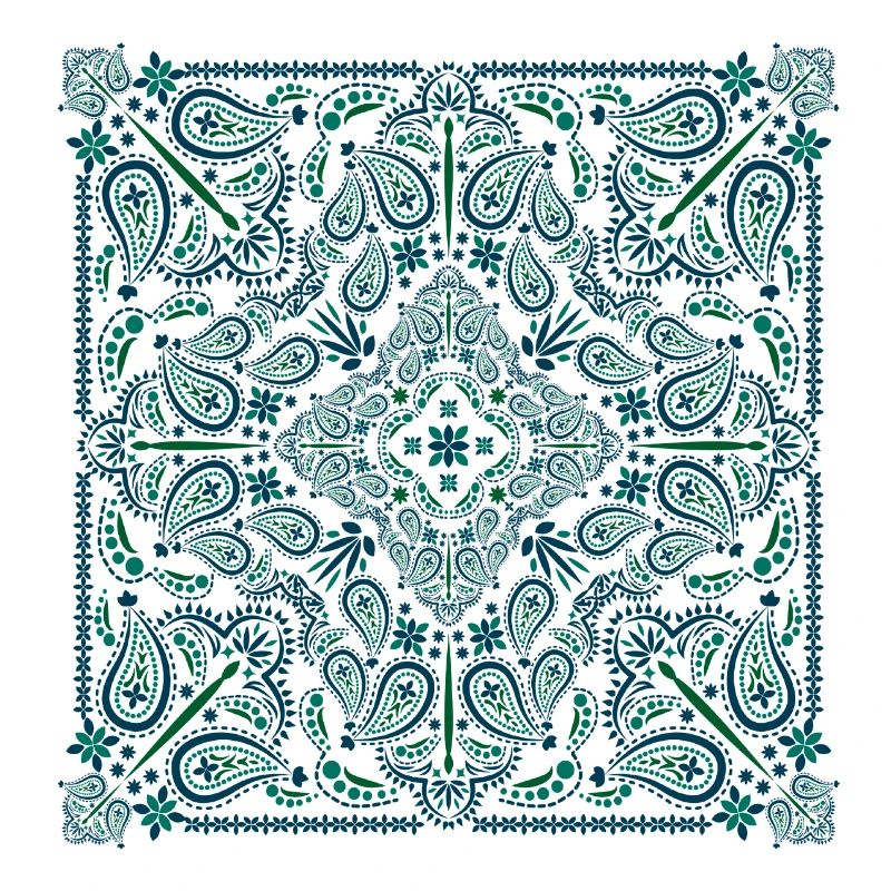 Paisley Modèle - Mandala, Mosaïque, Impression de fleurs