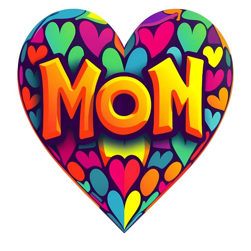 Muttertags Herz bunt