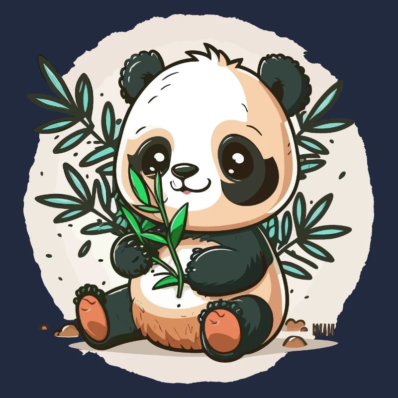 Bambus-liebender Panda