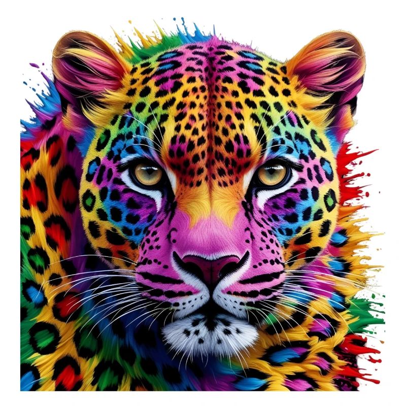 colorful leopard