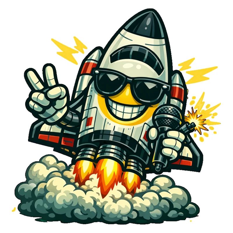 Space Rocket Duck mit Mikrofon