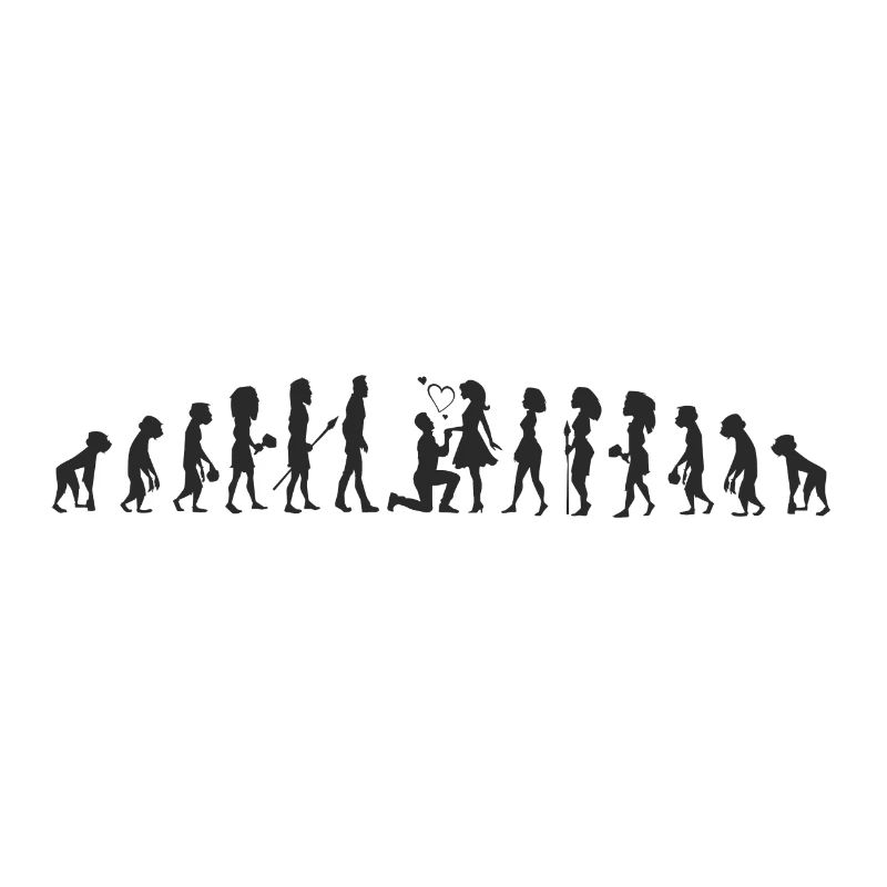 Marriage proposal evolution shirt