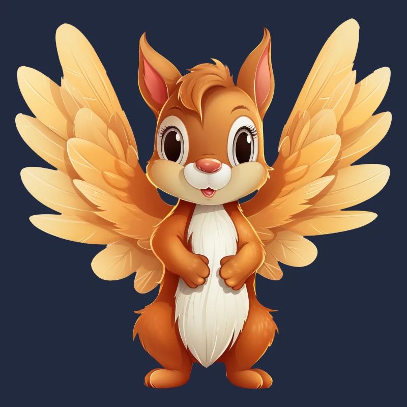 Squirrel Angel - Celestial Animal Design