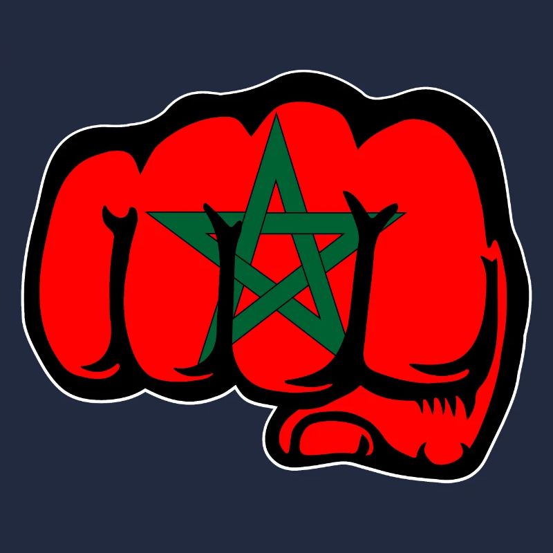 Marokko Flagge Hand Faust