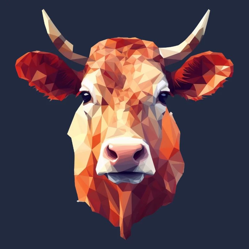 Polygon Style Cow/Bull/Ox - Creative Design