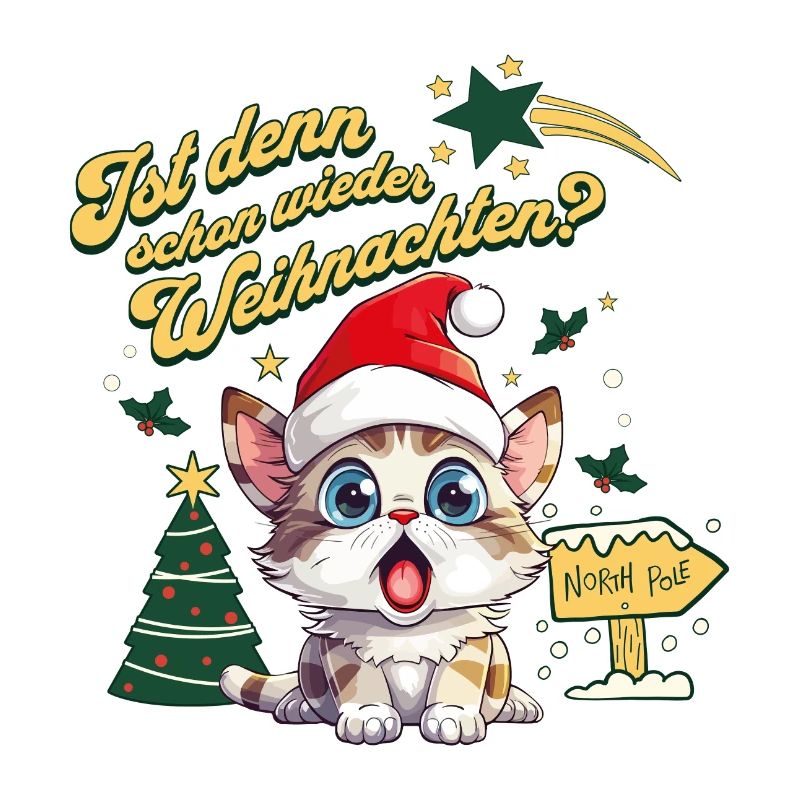 Noël Encore Chat Catmas Drôle Laid