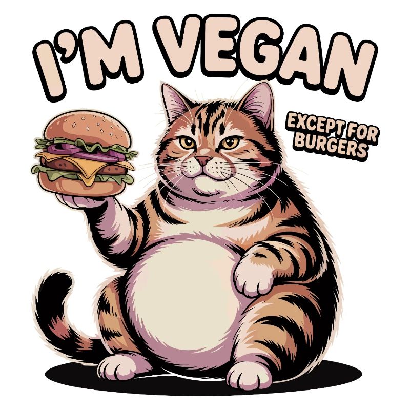 Drôle de design de burger végétalien pour chat