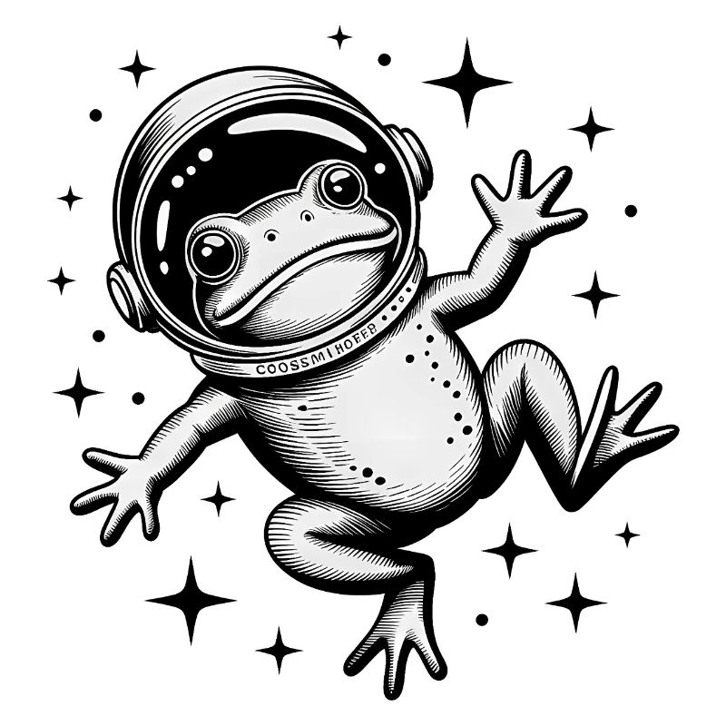 Grenouille dans l'espace - Logo Cool Astonomy