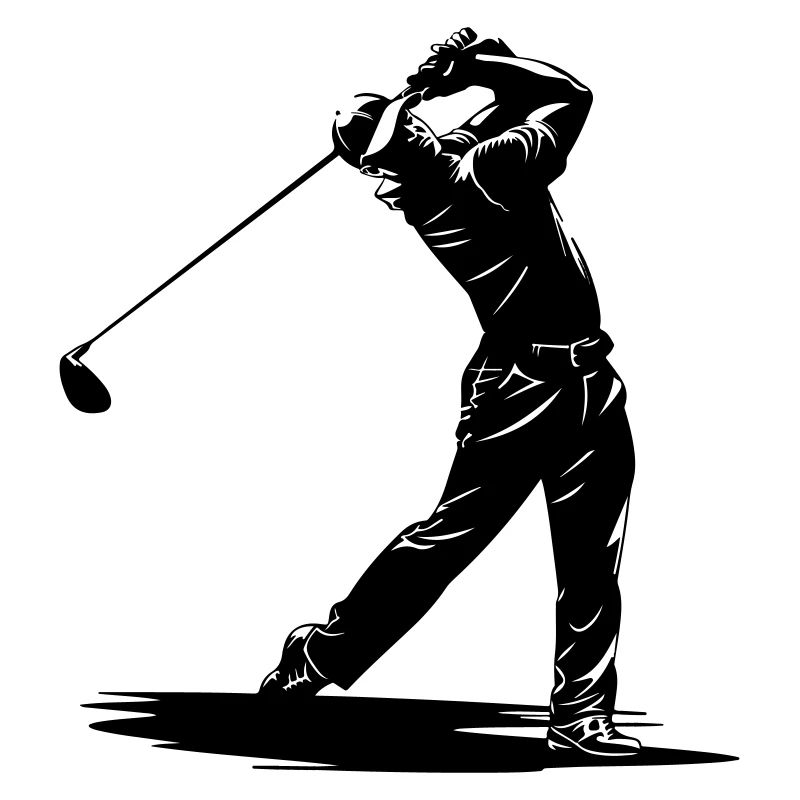 Golfer Swing Silhouette