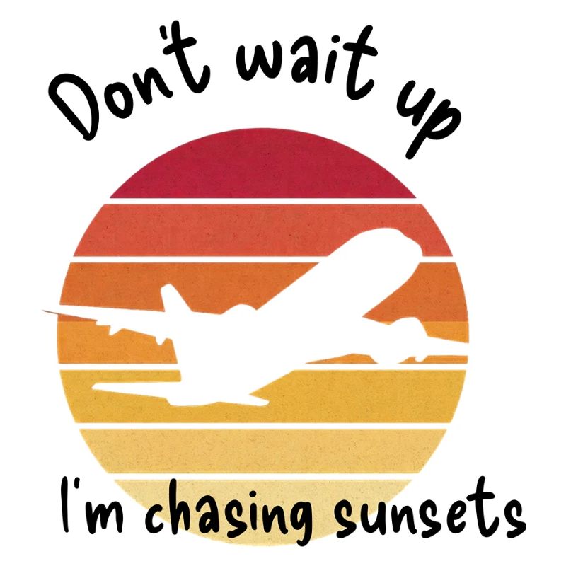 Sunset Airplane Vielflieger Geschenk