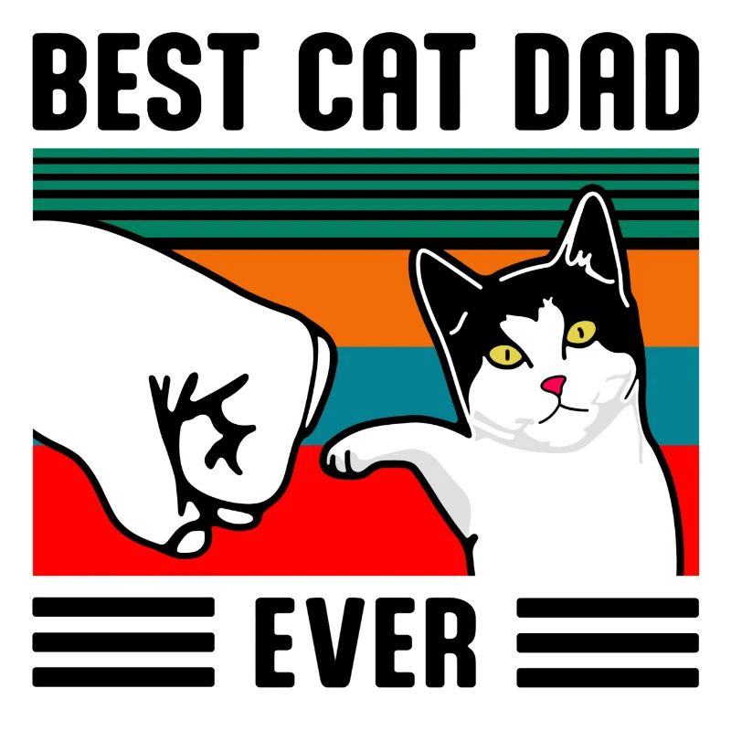 Beste Katze Papa jemals Faust Punch
