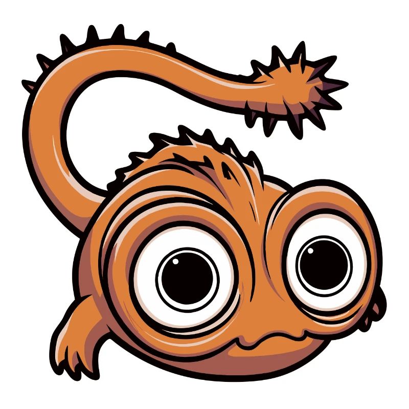 Drôle de petit monstre avec de grands yeux