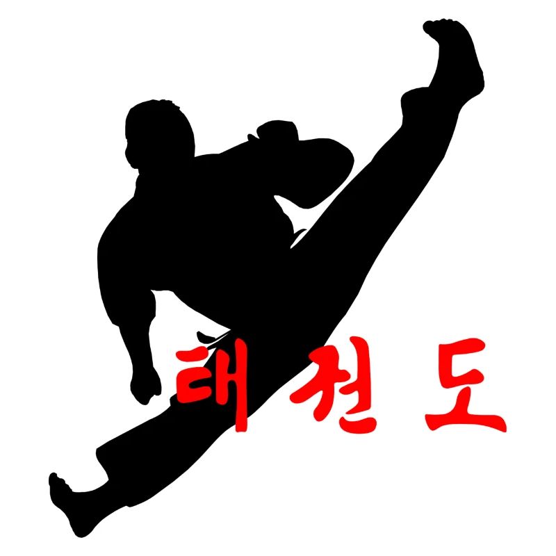 Logo de Taekwondo sauté coup de pied coréen