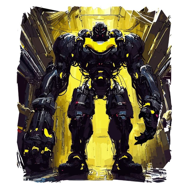 Futuriste Cyberpunk Mech Warrior Sci Fi Robot