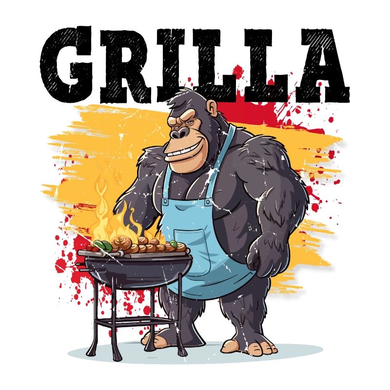 Grilling Grilla Griller Gorilla BBQ Saying Funny