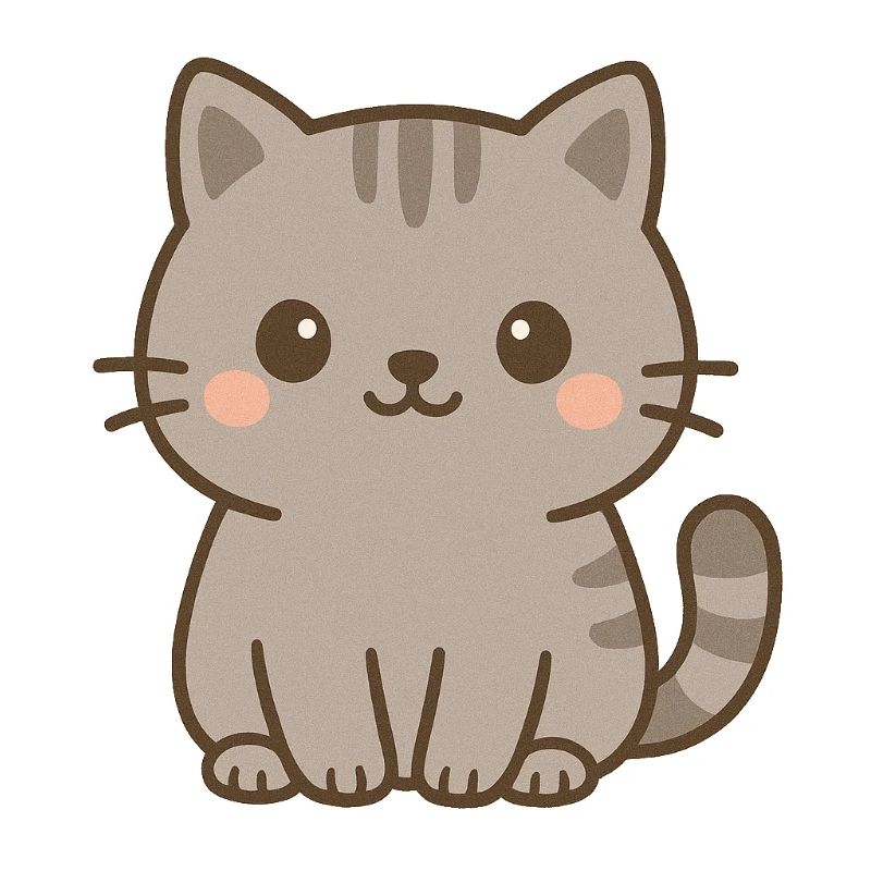 Mignon chaton gris