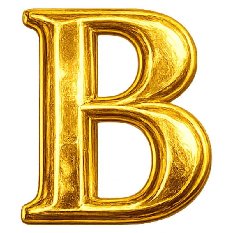 Monogramme « B » doré