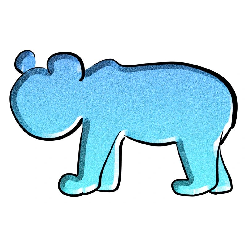 Tier Symbol Blau Bär