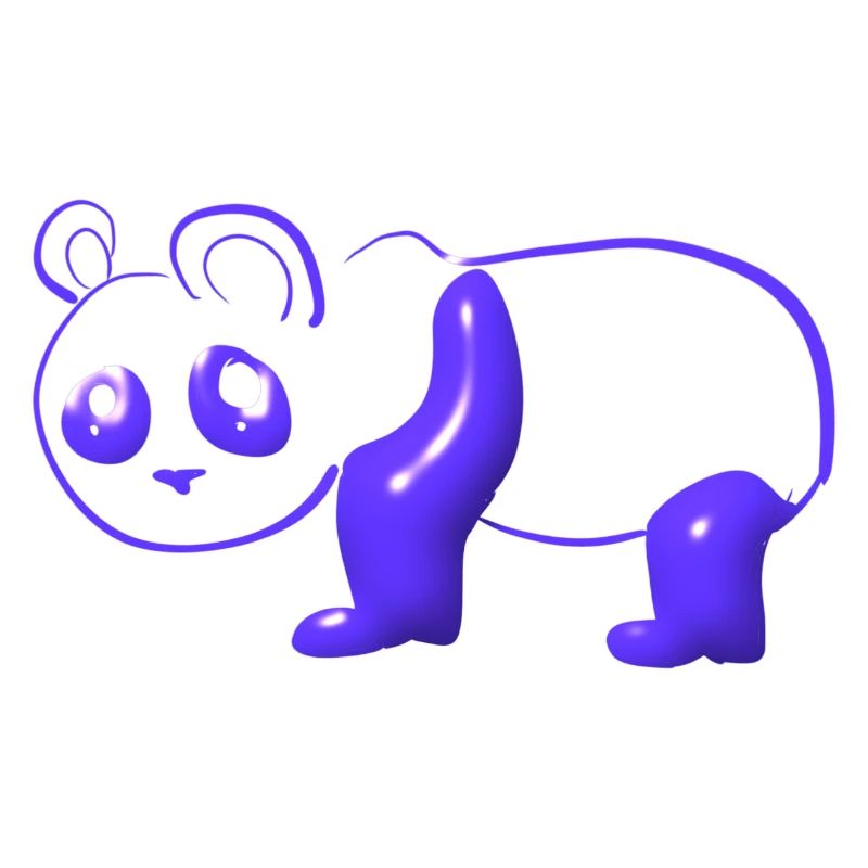 blauer Panda Symbol Tier Bär