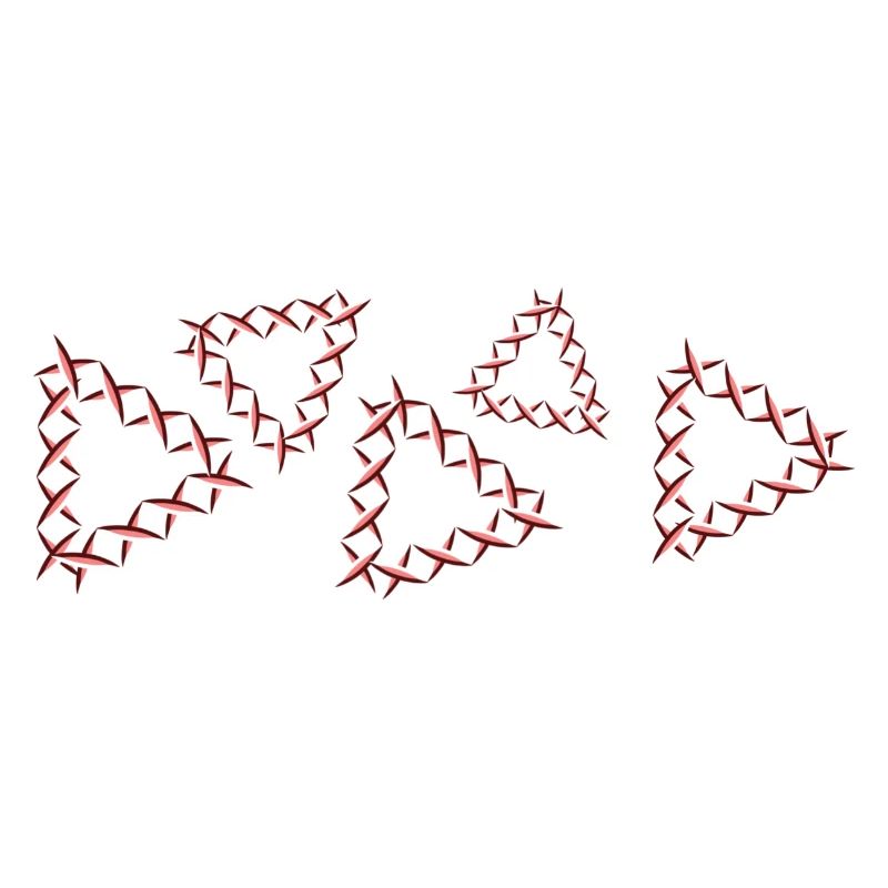 triangular shapes crosses red