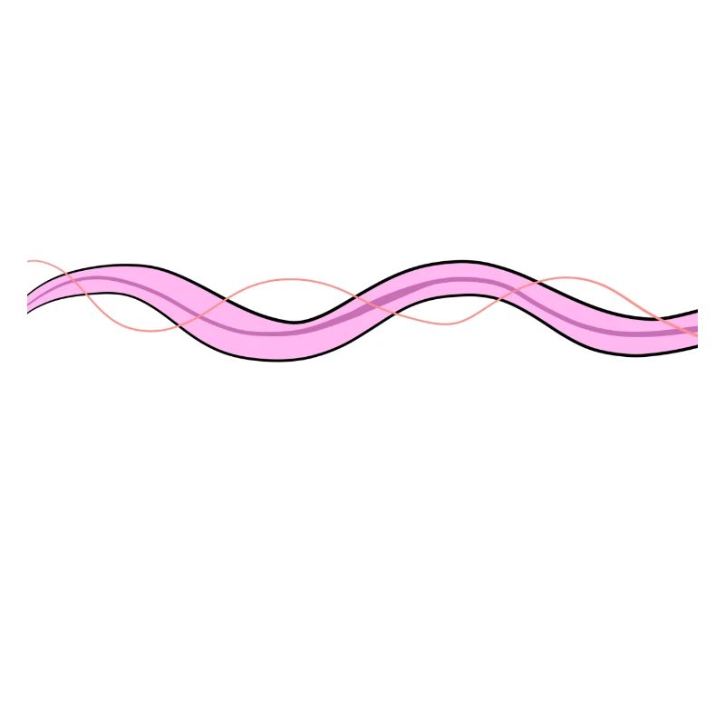 line wave stroke pink